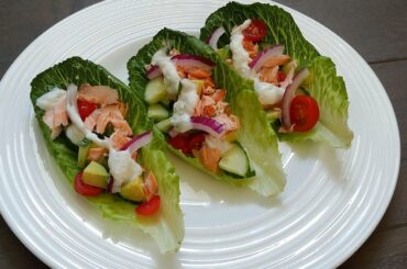 Salmon Salad Lettuce Wraps Recipe | Healthy, Keto, Refreshing