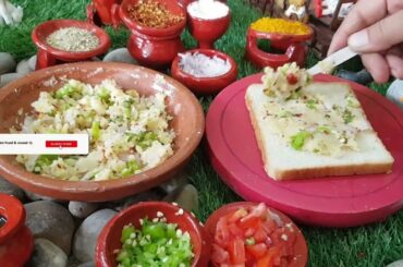 Miniature Spicy Potato Sandwich|| Breakfast & Sachool Lunch Recip || alo wala sandwich by mini food