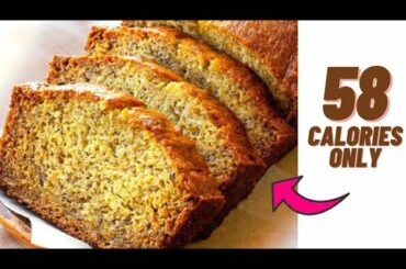 58 CALORIE SUPER SOFT BANANA BREAD- Low calorie banana bread