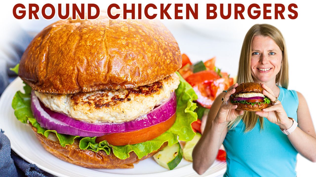 Healthy Ground Chicken Burgers | grandma's juicy chicken patty recipe Healthy Ground Chicken Burgers | grandma's juicy chicken patty recipe