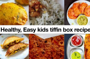 Monday to Saturday Healthy Kids Lunch Box Recipes | One Week Kids School Tiffin Box Recipe Ideas