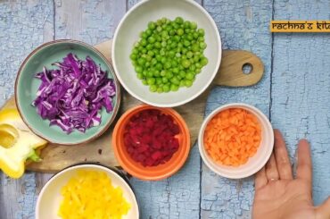 Rainbow Salad | How to make Rainbow Salad | Healthy Salad Recipe Rachna's Kitchen