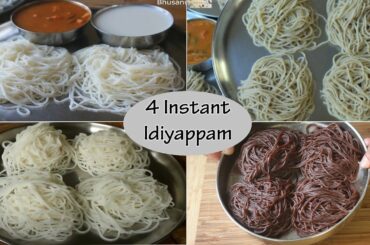 4 Types of Breakfast Idiyappam Recipe | Instant &  Easy Idiyappam Recipe | Healthy Breakfast Recipe