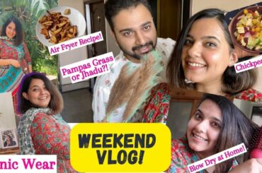 Weekend Vlog! | Ordered Pampas Grass but... | Healthy Salad Recipe - What I eat in a day!