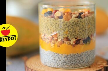 Chia Seed Mango Pudding | Easy and Healthy Breakfast Recipe | Weight loss recipes  #SHORTS