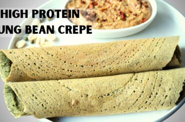 Mung Bean Crepe - Easy Vegan High Protein Healthy Breakfast Recipe