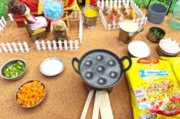 Miniature Maggi Noodles Recipe | Maggi Recipe | Miniature Evening Snacks Recipe | Maggi Paniyaram