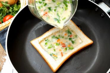 Easy and quick Breakfast Recipe|| Bread Pocket Toast || 10 Minutes Healthy Breakfast Recipe