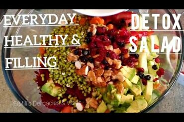 Best Detox Salad for Weight loss/Flat Belly/Beauty|Easy&Everyday Healthy&Filling Salad| Summer Salad