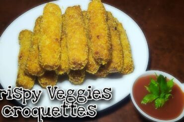 HOW TO MAKE CRISPY VEGETABLE CROQUETTES| HEALTHY SNACKS RECIPE| ignesa's kitchen