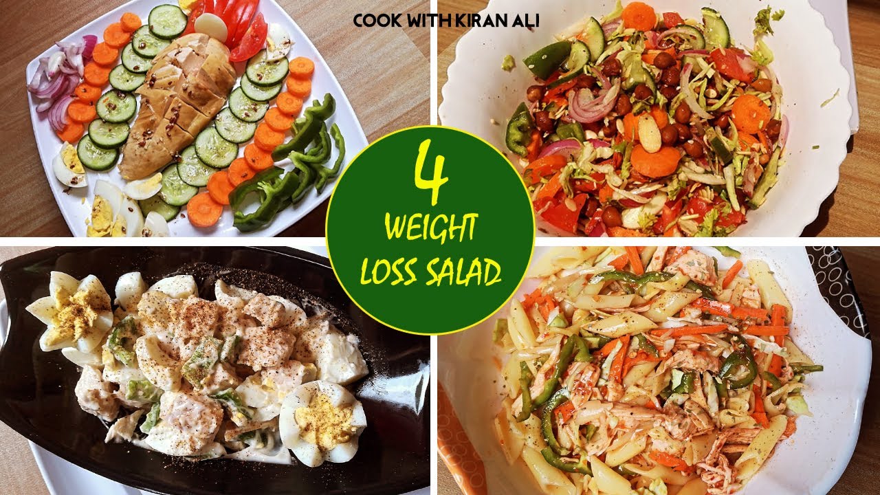 4 (Weight Loss & Protein Rich Salad) Recipes By Cook with Kiran Ali| Healthy and Easy Salad Recipes 4 (Weight Loss & Protein Rich Salad) Recipes By Cook with Kiran Ali| Healthy and Easy Salad Recipes