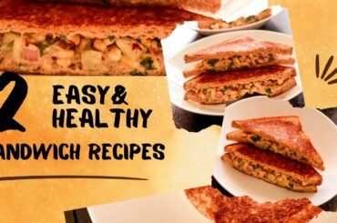 2 easy & healthy sandwich recipes indian using mayonnaise | Egg sandwich | Corn sandwich