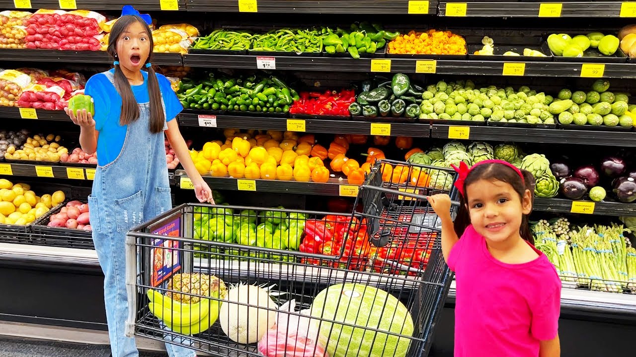 Wendy and Ellie Go Grocery Shopping | Kids Learn Healthy Food Choices Wendy and Ellie Go Grocery Shopping | Kids Learn Healthy Food Choices