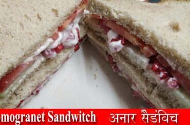 How to Make Pomegranate Sandwich | Best vegetarian sandwich recipes | Best veg sandwich recipes