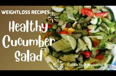 Quick Healthy Salad for weight loss, Cooking without fire recipes, Renita Pais