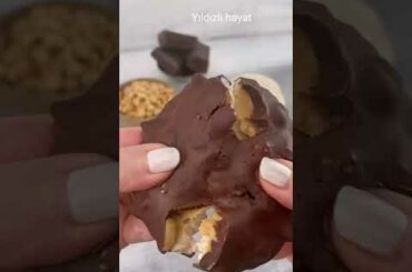 Easy healthy snack recipe - Rice Waffle Snickers cake enjoy #shorts