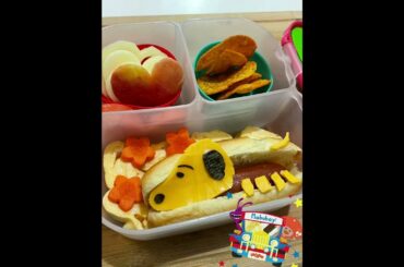 Snoopy Hotdog Bun Lunchbox | Pipay’s School Bento | Easy and Healthy Lunch #shorts