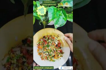 moong sprouts salad healthy weight loss recipe | weight loss recipe |moong bean sprout salad