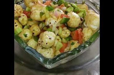 Healthy Makhana Chaat | Lotus Seeds Salad | Makhana Bhel | Diet Recipe | #shorts | #youtubeshorts