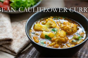 Delicious White Bean Cauliflower Curry | Vegan Curry Full of Flavor Recipe! | Healthy Curry