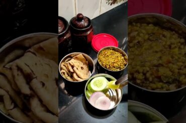 Husband's healthy lunch box ideas ||DAY -01 | Phulka || Green gram gravy ||salad || Papaya #shorts