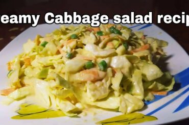 HOW TO MAKE CREAMY CABBAGE SALAD| HEALTHY SALAD RECIPE | Ignesa's kitchen