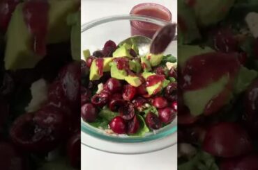 Healthy Salad with Cherries and Dressing #shorts