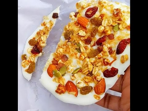 Easy Curd granola bricks | healthy barnyard millet summer dessert recipe Easy Curd granola bricks | healthy barnyard millet summer dessert recipe