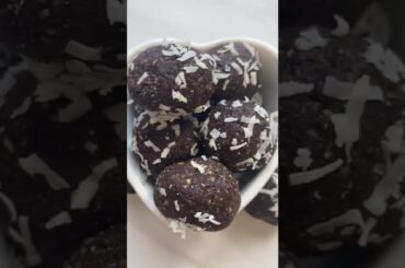 Vegan Chocolate Coconut Date Bites (Healthy Dairy-Free Snack Recipes) #shorts #datebites #healthy