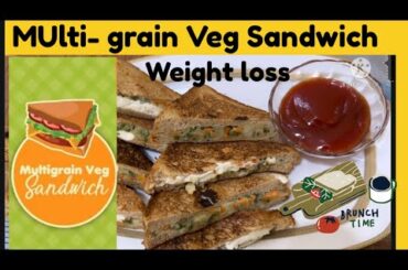 Multi-grain Veg Sandwich Recipe ||  By cooking with Sehrish |  For Weight loss |Healthy Recipe