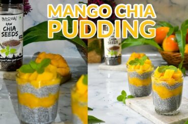 mango chia seed pudding | chia seeds for weight loss recipe #shorts #youtubeshorts #chiaseeds