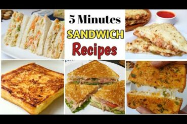 5 Minutes Sandwich Recipes | 5 Minutes Breakfast Recipes | Healthy breakfast recipes (Ice and spice)