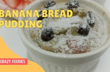Banana bread pudding | bread pudding recipe |
