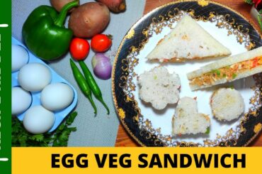 Egg Veg Sandwich | Vegetable Egg Sandwich | Healthy Sandwich Recipe | How To Make Sandwich Recipe |