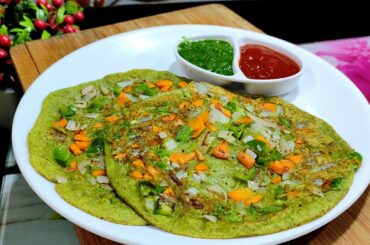 High Protein breakfast recipe | healthy breakfast recipes | moong dal chilla | healthy tiffin recipe