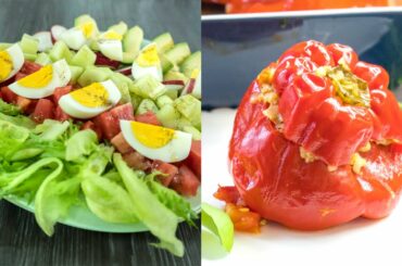 Stuffed Peppers Recipe - Healthy Low Calorie Salad Recipe
