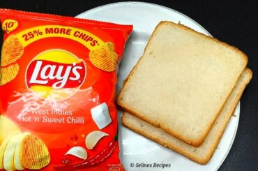 Bread & Lays Recipe |5 minutes Recipe | Quick Evening Snack Recipe | Cheese Burst Lays Bread Snack |