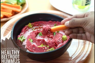 Beetroot Hummus Recipe / Homemade  Beetroot Hummus Recipe / Healthy and easy  Dip, Sandwich Spread