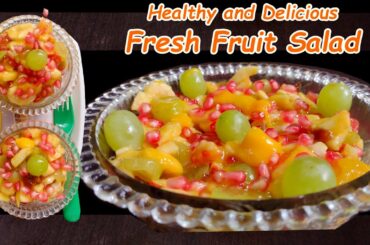 Fruit Salad Recipe | How to make Fresh Fruit Salad with Mango Cream | Summer Special Mango Recipes