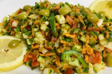 Perfect Arabic salad recipe// Vegetables healthy salad recipe