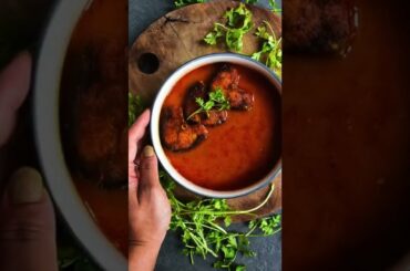 Rohu Fish curry with steamed rice | Healthy & tasty lunch recipe  #shorts #fishcurry #fishrecipe