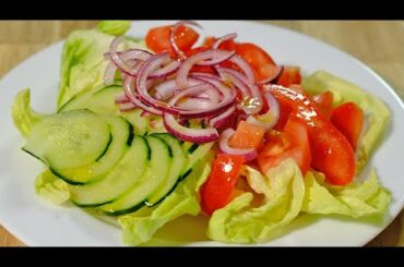 Mixed Salad with tomato & cucumber - Salad Recipe - Homemade Salad