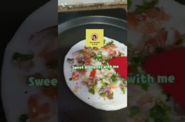 How to make uttapam with instant batter/ Healthy breakfast recipe #shorts #sweetmomentswithme