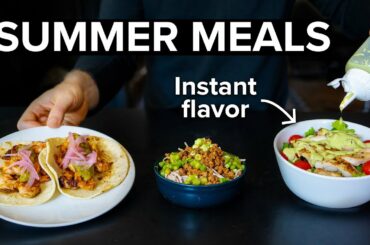 Three Healthy Weeknight Meals I'm demolishing this summer.
