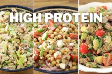 3 High Protein Salad Recipes | Easy and Healthy Salads