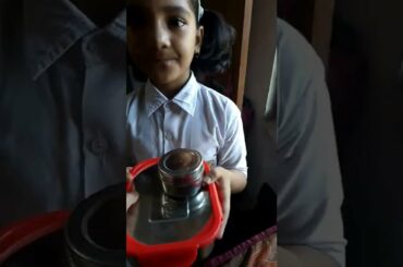 Super Duper Healthy Lunch Box Idea for Kids#Aalo ke Parathe with sauce#Mango fruit #shorts #ytshorts