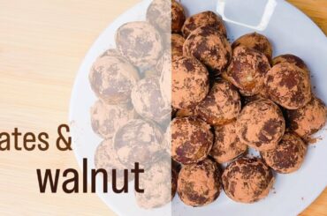 Date and walnut Balls / No Bake Energy Balls / Healthy Recipe