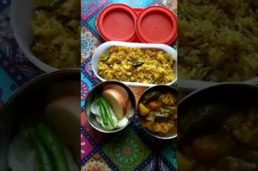 Super Duper healthy Lunch Box for Husband/#baigan ki sabzi with fried rice#shorts #ytshorts