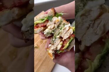 Healthy chicken pesto sandwich #shorts #recipes #healthy #howto #food