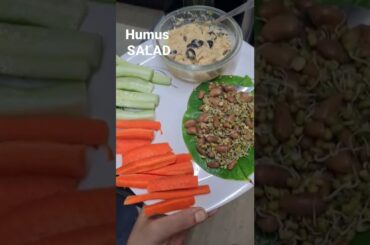 HUMUS SALAD , healthy weight loss , #saladrecipe #salad #carrot #humus